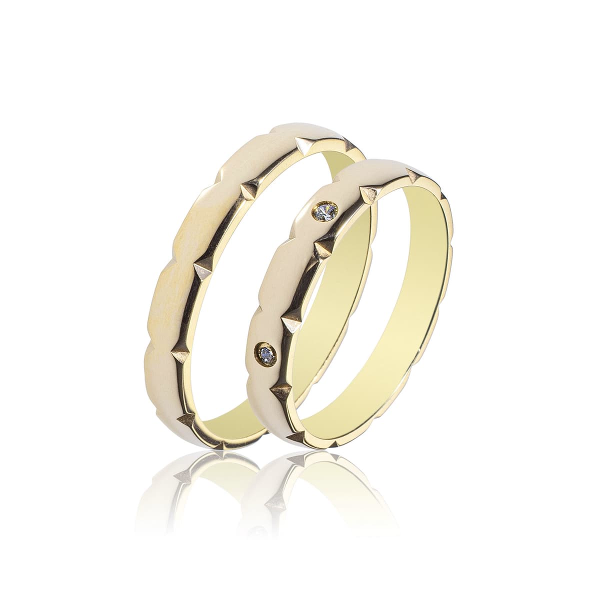 Κίτρινη Χρυσή Βέρα Γάμου WR454