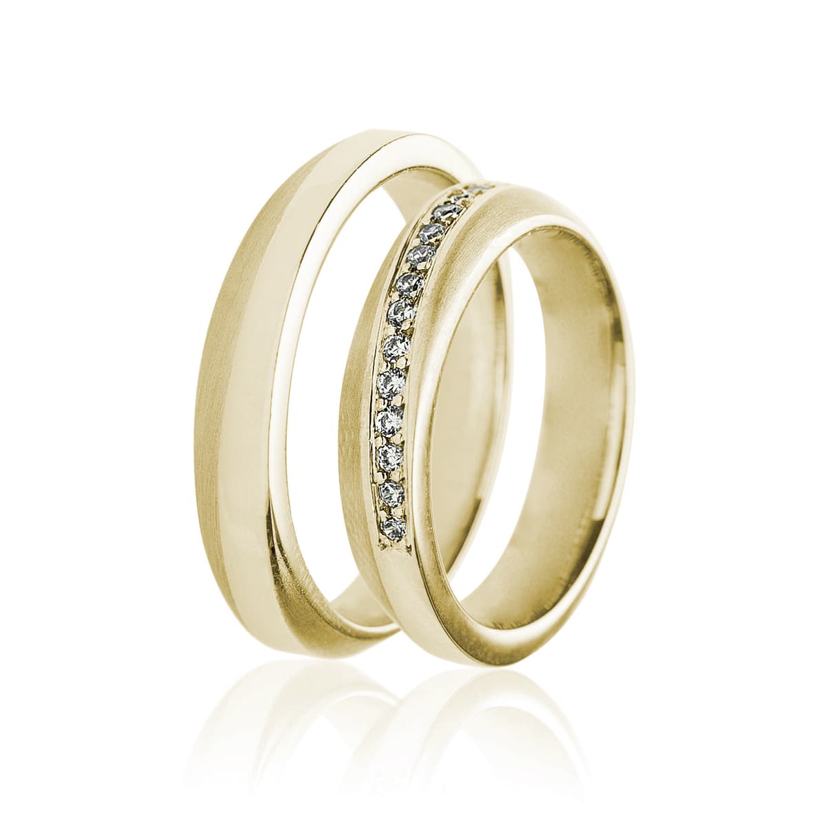 Kίτρινη Χρυσή Βέρα Γάμου WR465