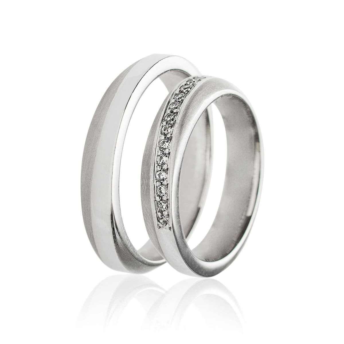 Λευκή Χρυσή Βέρα Γάμου WR465W