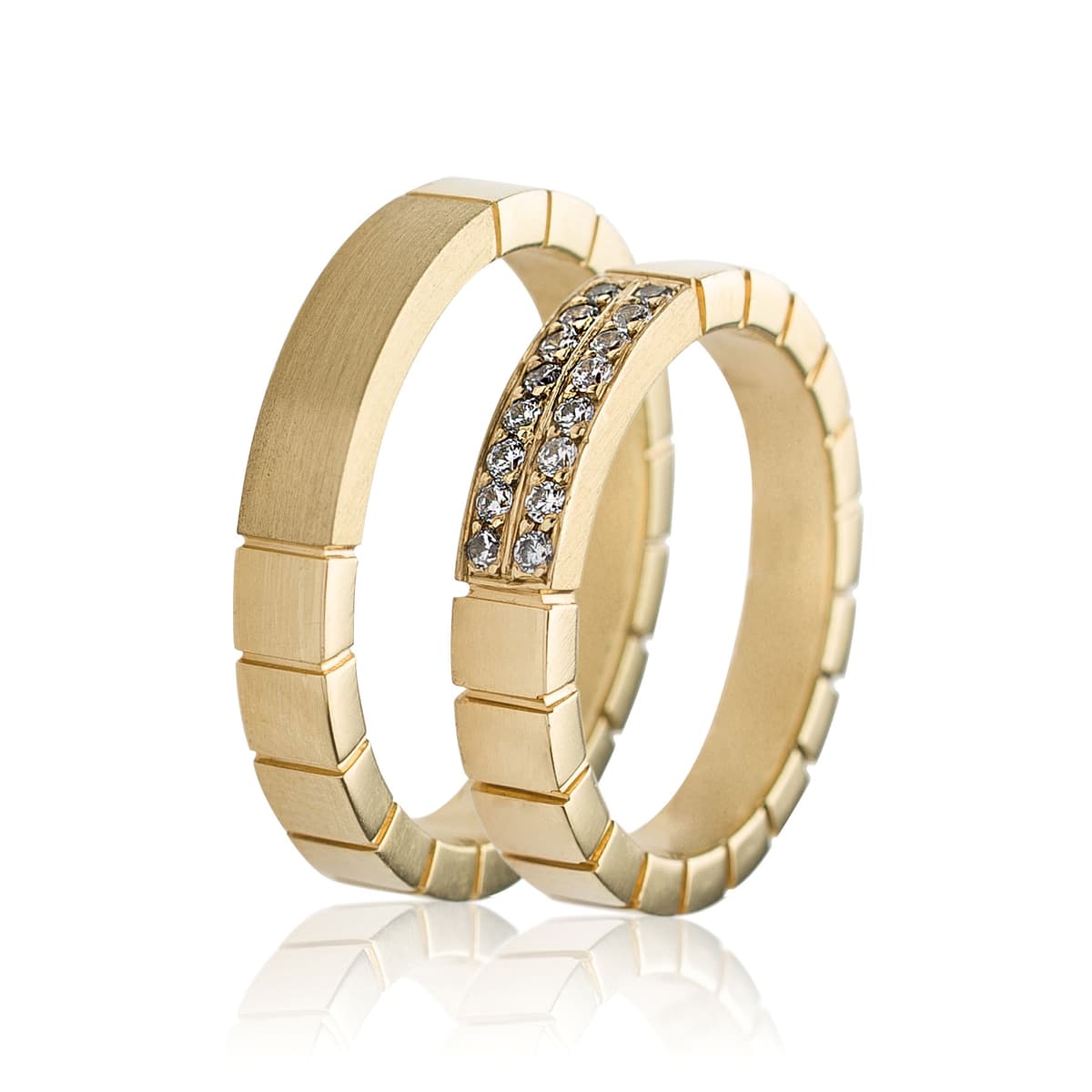 Kίτρινη Χρυσή Βέρα Γάμου WR466