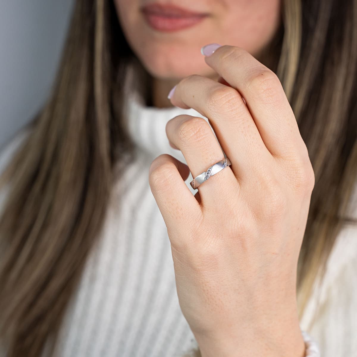 Women's Wedding Bands Gofas Rose Gold