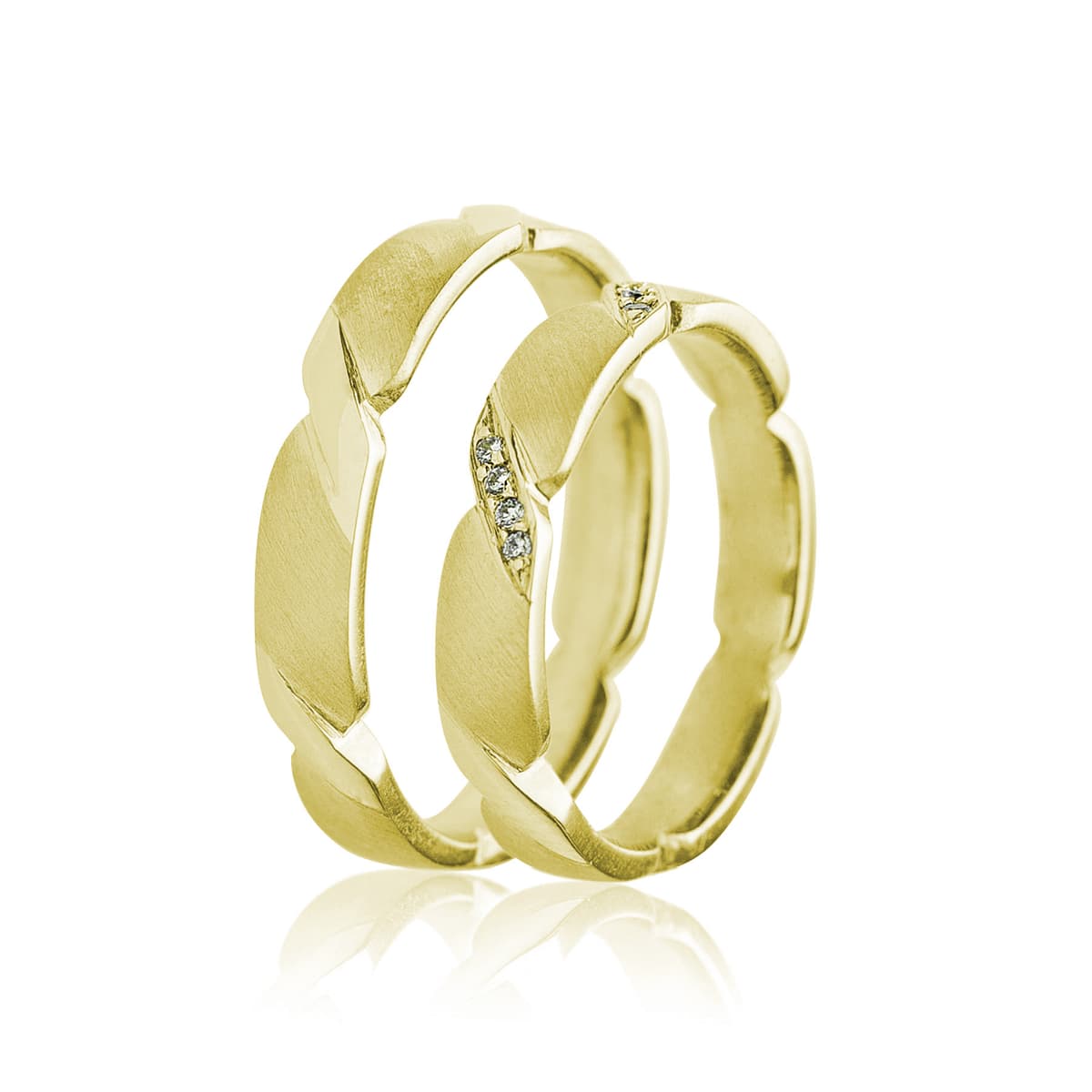 Κίτρινη Χρυσή Βέρα Γάμου WR473