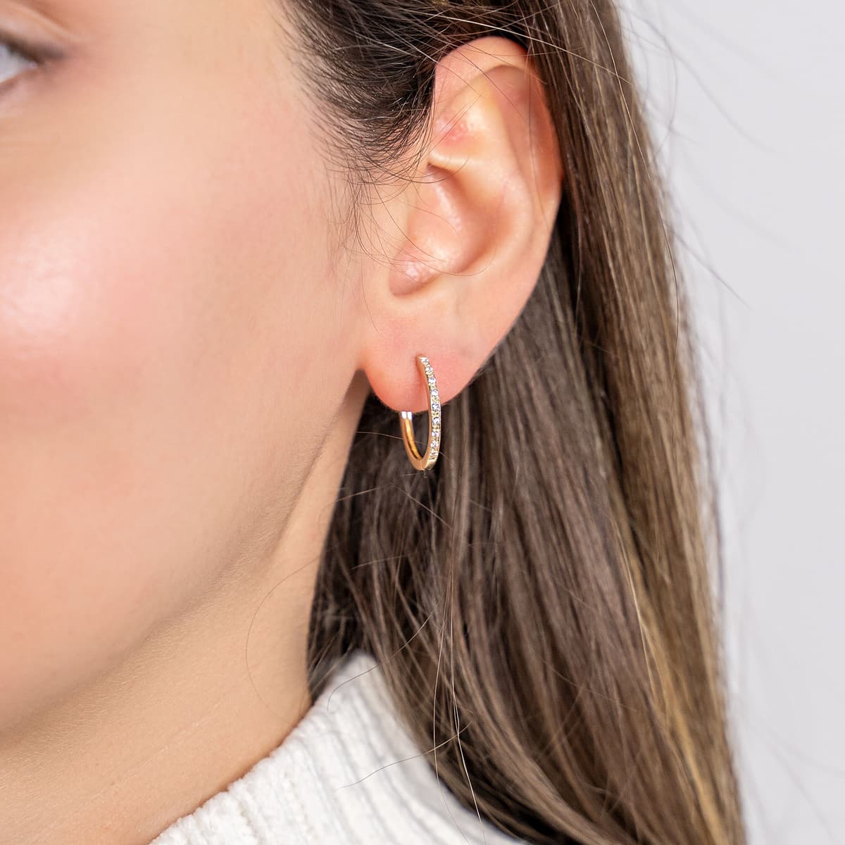 Women's Hoop Earrings Gofas Gold