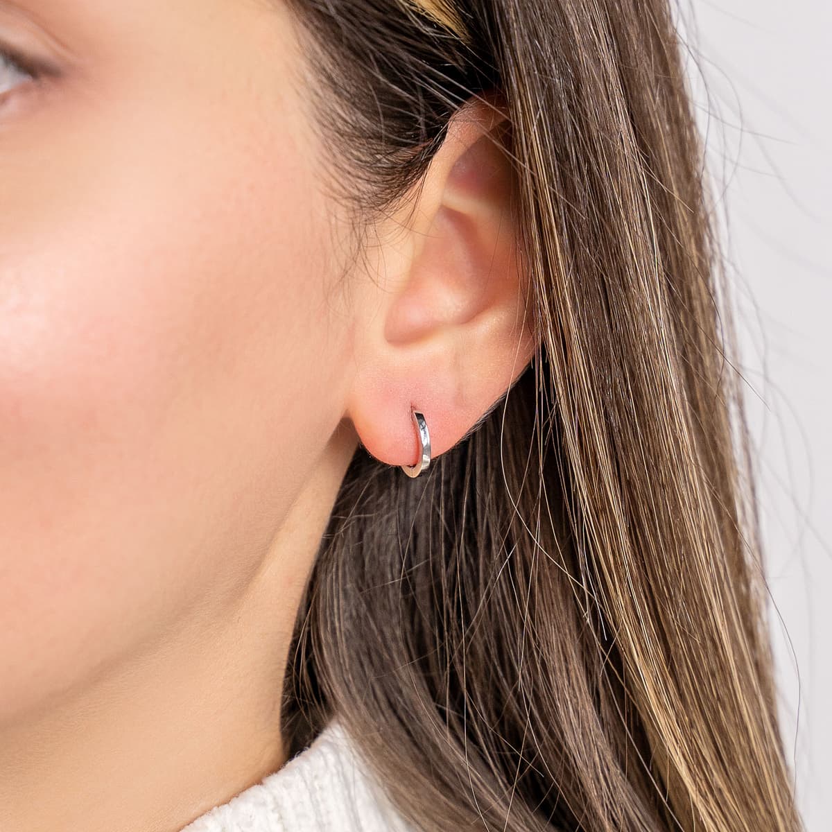 Women's Hoop Earrings Gofas Silver