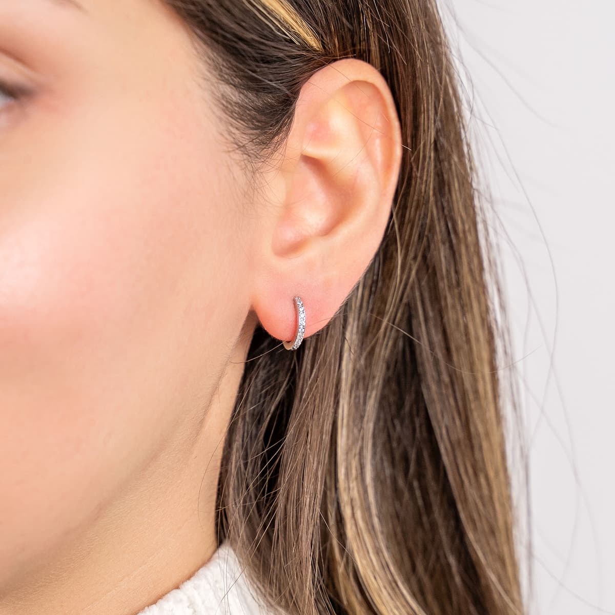 Women's Hoop Earrings Gofas Silver