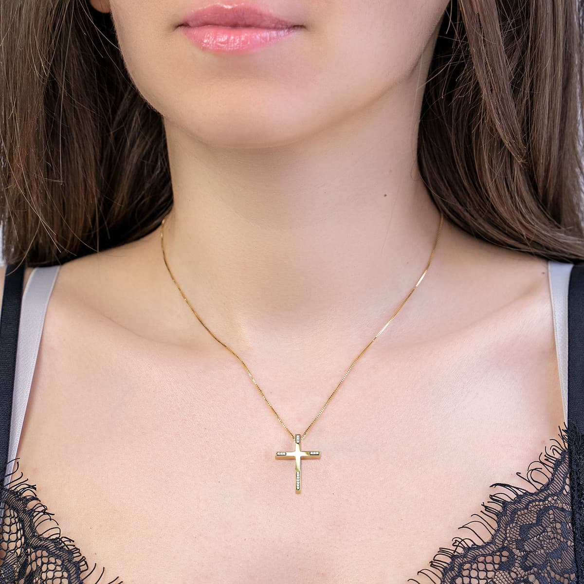 Girls' Baptism Crosses Gofas Gold