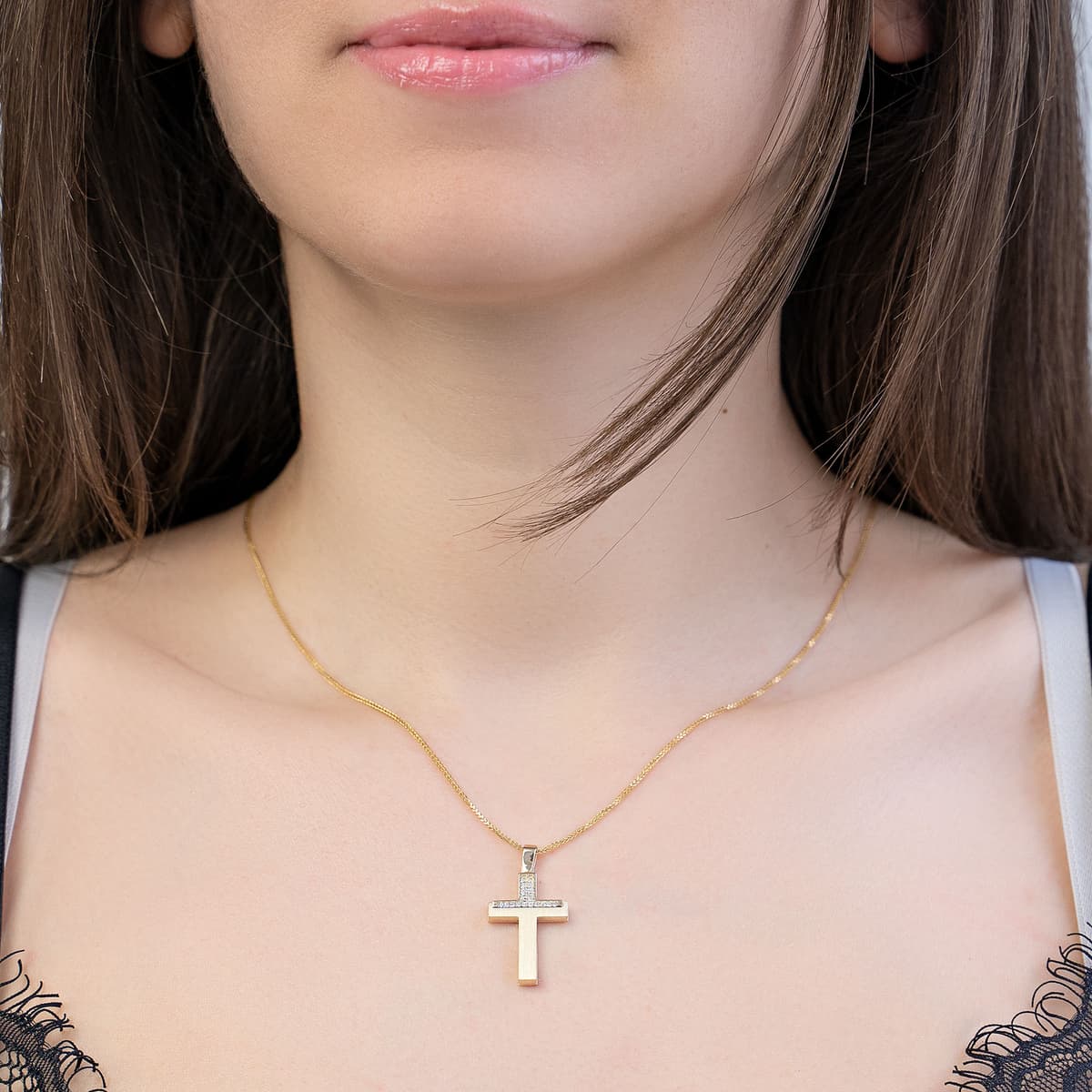 Girls' Baptism Crosses Gofas Gold