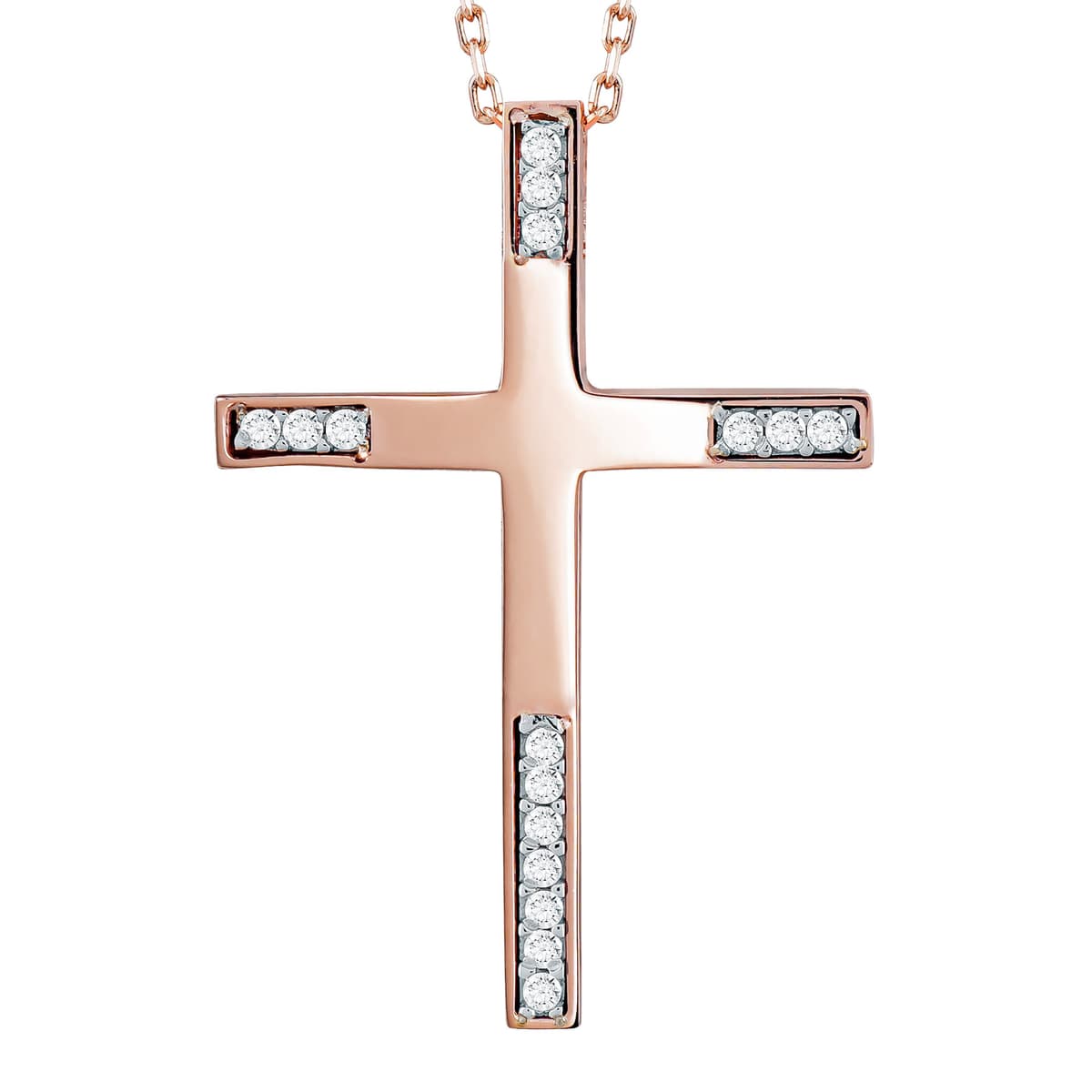Girls' Baptism Crosses Gofas Rose Gold
