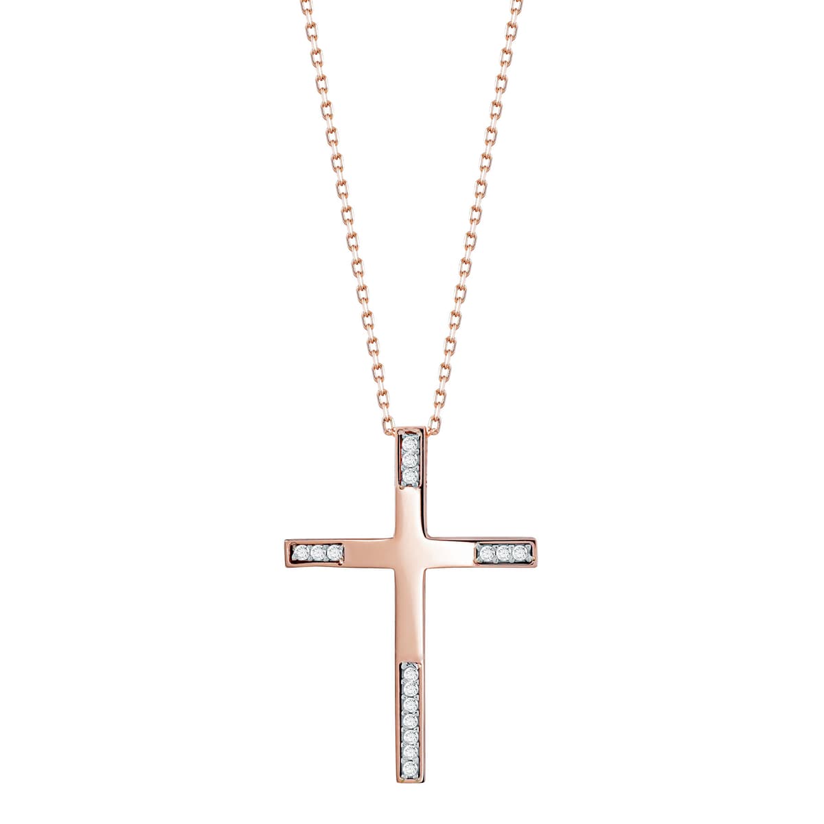 Girls' Baptism Crosses Gofas Rose Gold