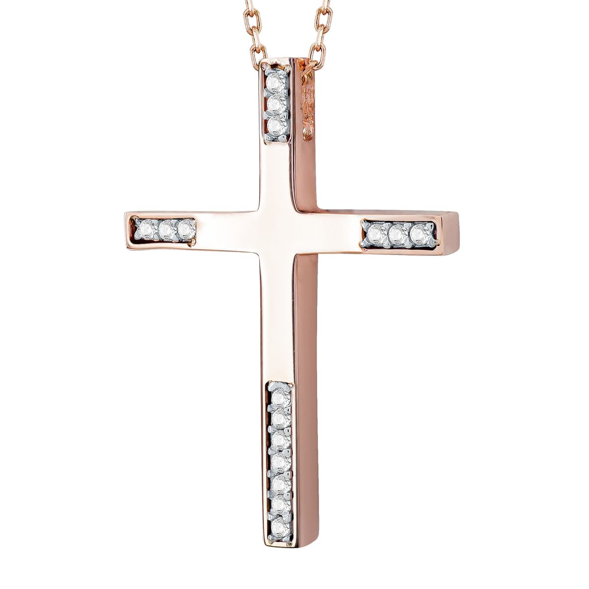 Girls' Baptism Crosses Gofas Rose Gold