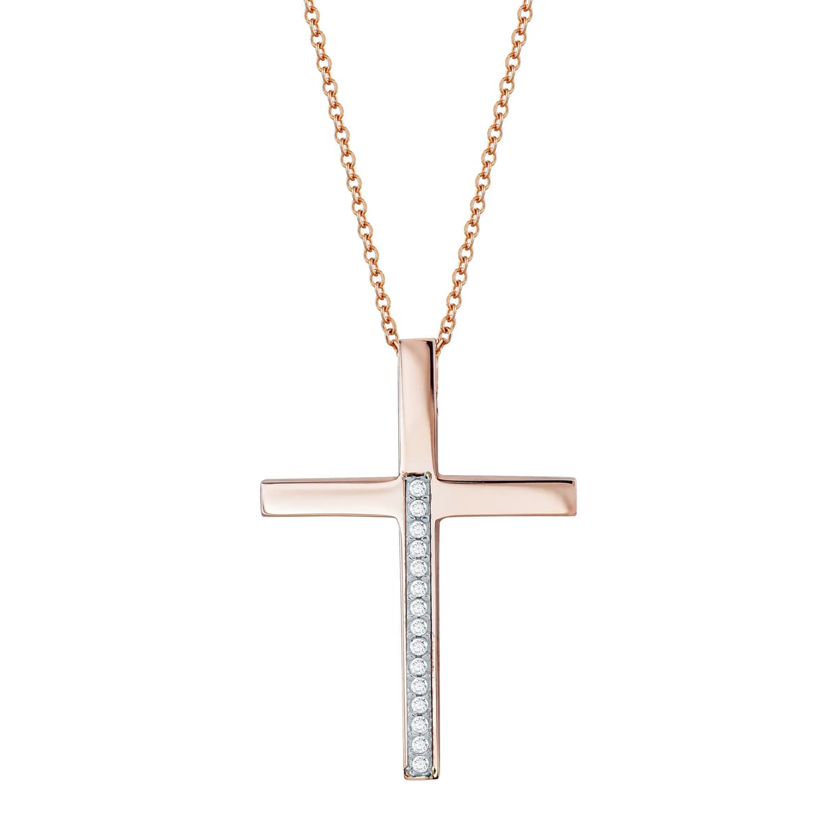 Girls' Baptism Crosses Gofas Rose Gold