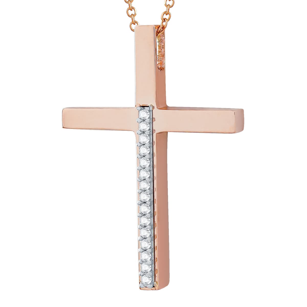 Girls' Baptism Crosses Gofas Rose Gold