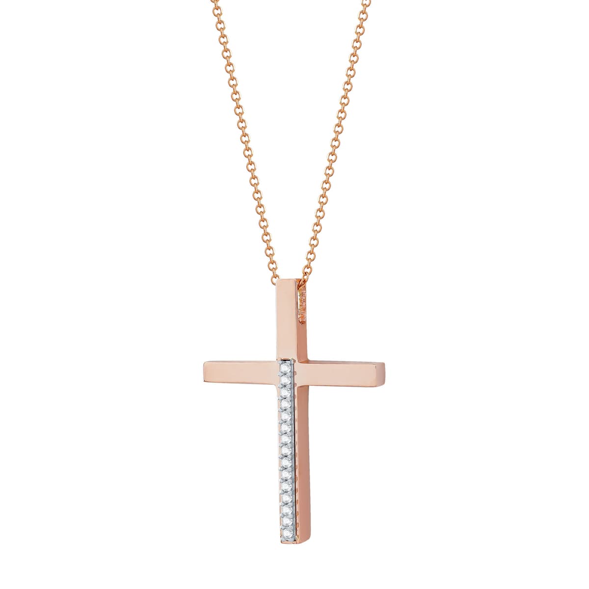Girls' Baptism Crosses Gofas Rose Gold