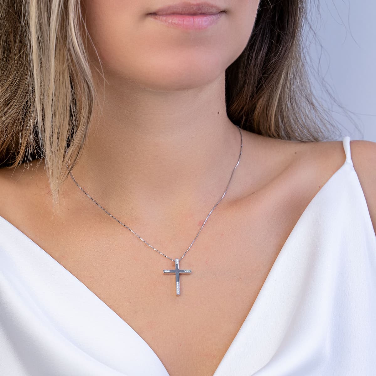 Girls' Baptism Crosses Gofas Silver