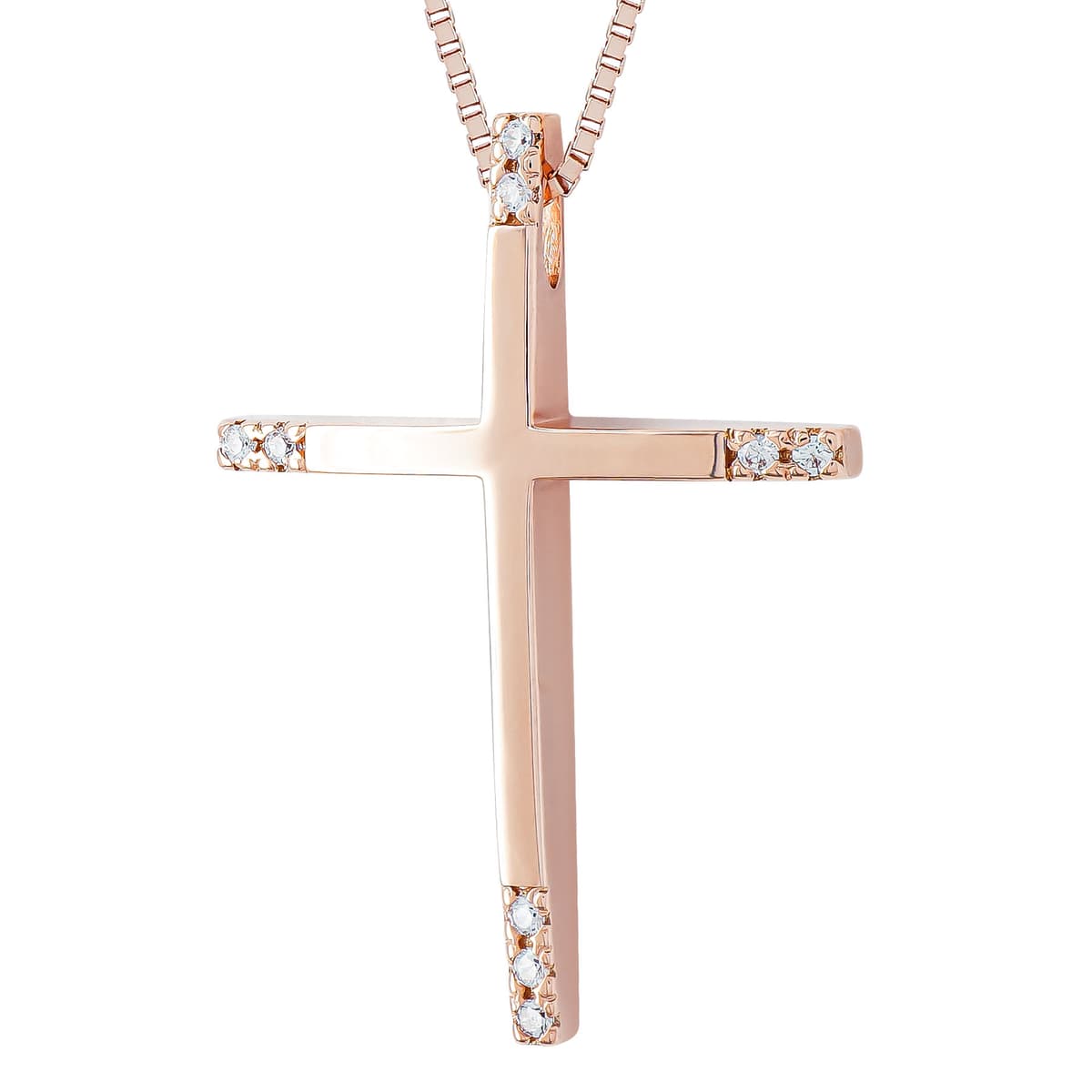 Girls' Baptism Crosses Gofas Rose Gold