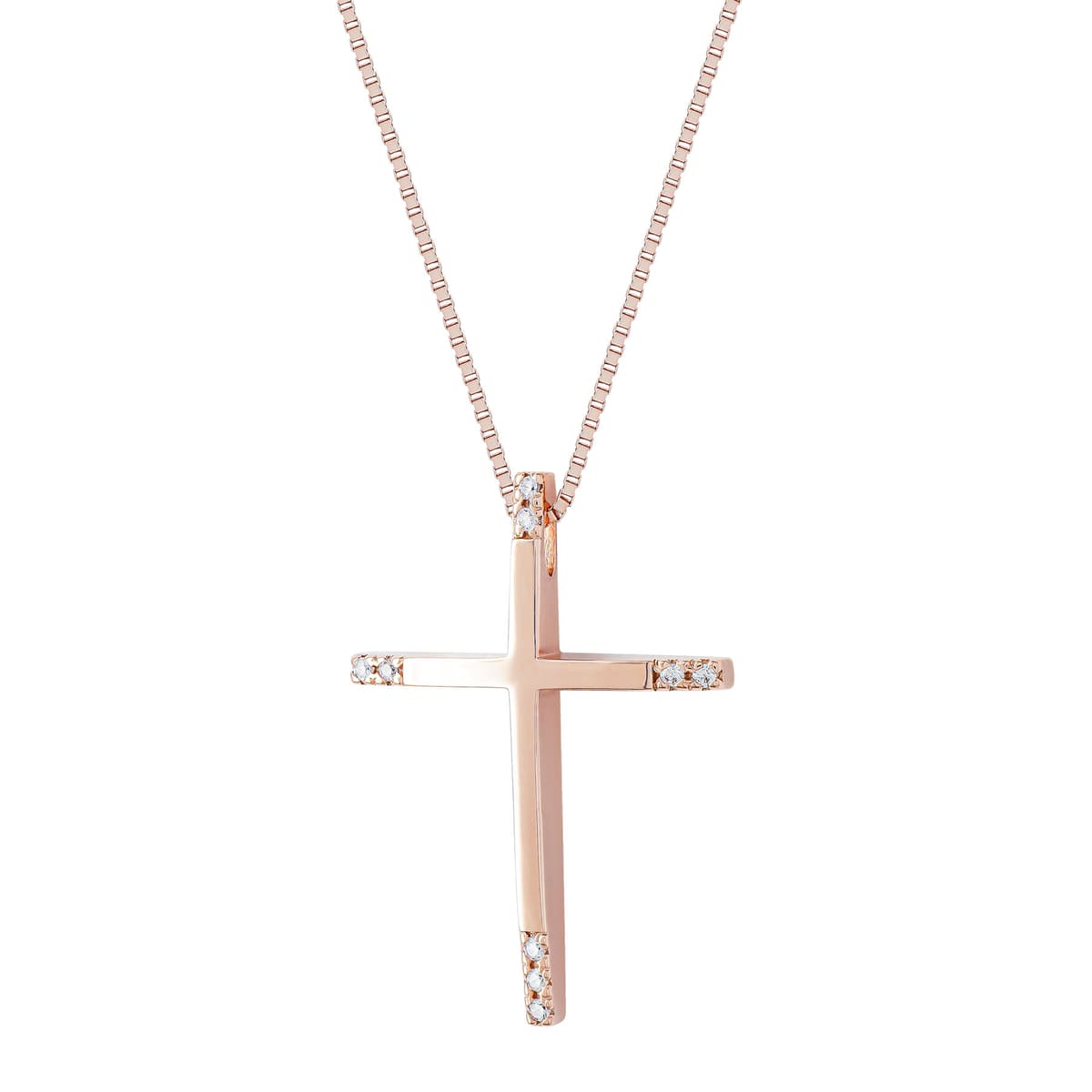 Girls' Baptism Crosses Gofas Rose Gold