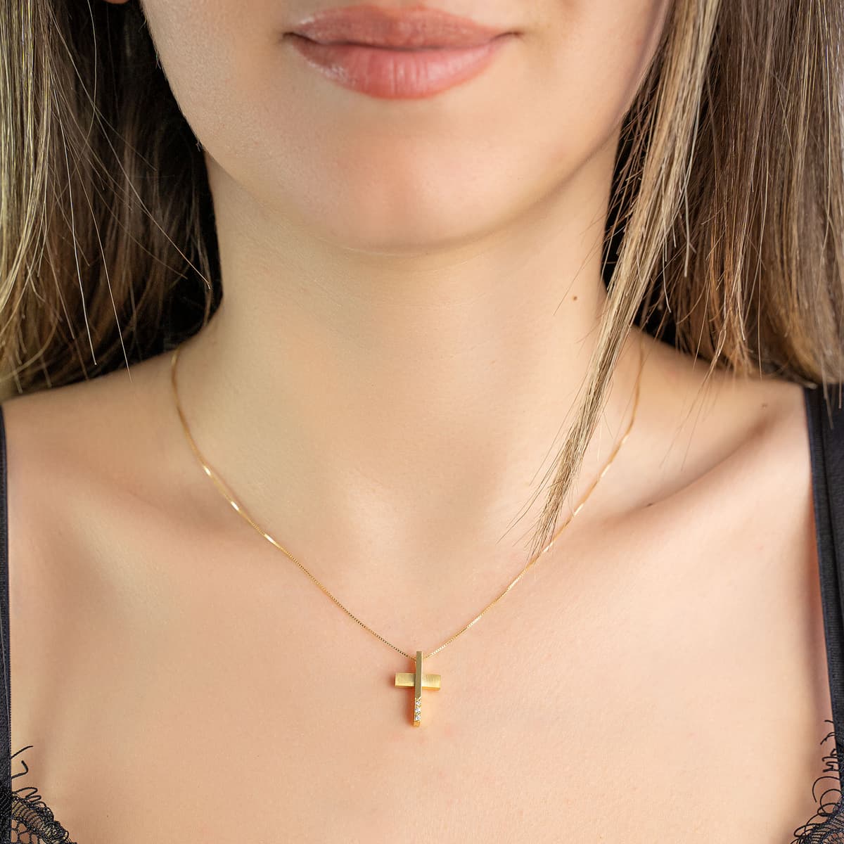 Girls' Baptism Crosses Gofas Gold