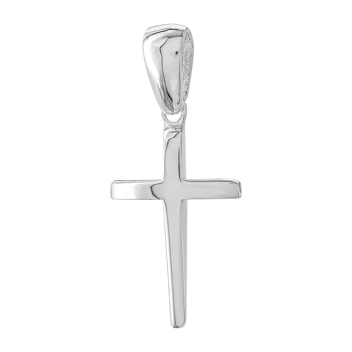 Σταυρουδάκι Μενταγιόν από Λευκό Χρυσό 14 Καρατίων STM624