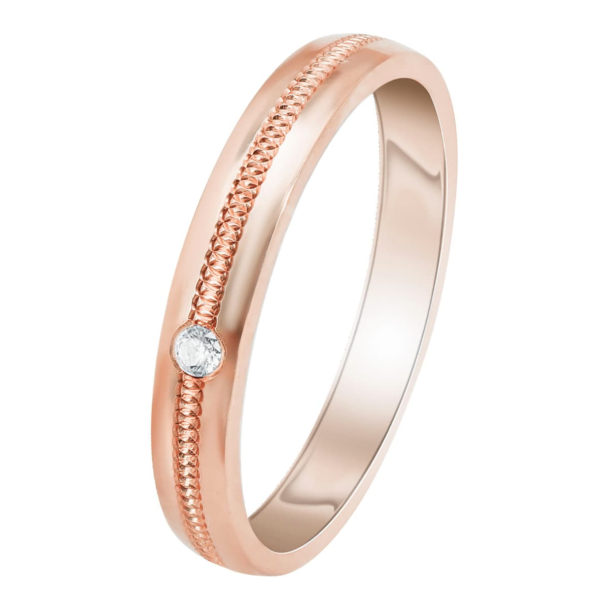 Women's Wedding Bands Gofas Rose Gold