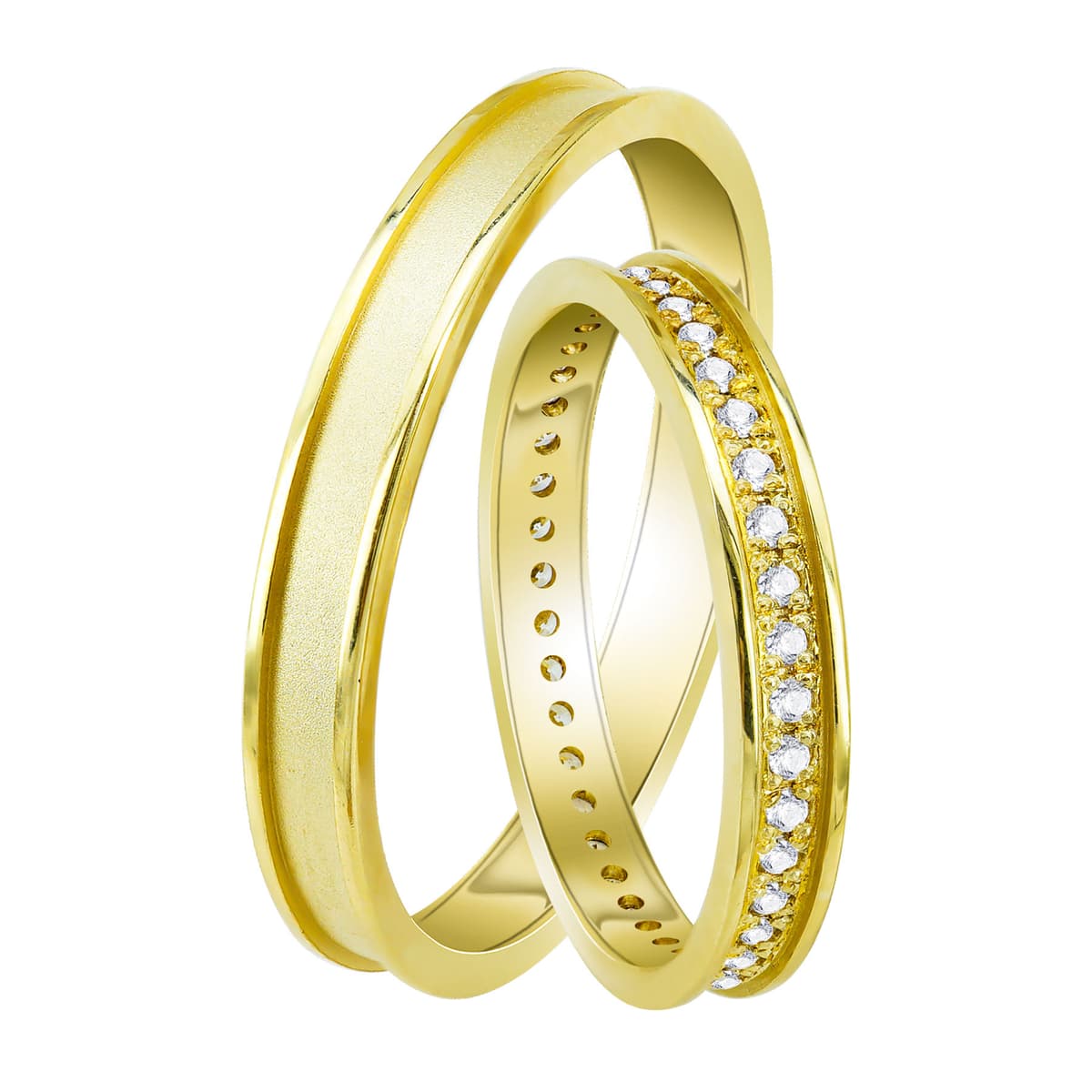 Κίτρινη Χρυσή Βέρα Γάμου WR476