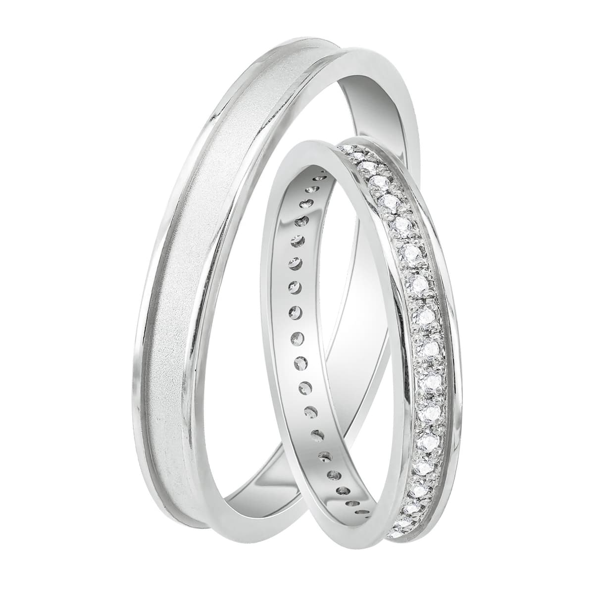 Λευκή Χρυσή Βέρα Γάμου WR476W