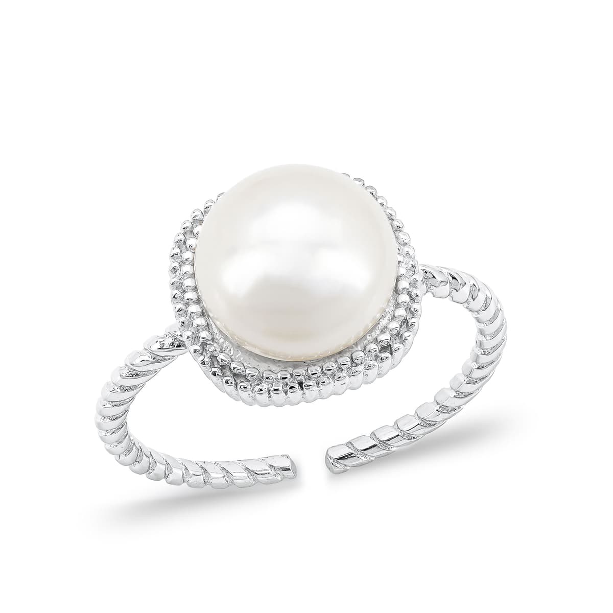 Μονόπετρο Δαχτυλίδι με Φυσικό Μαργαριτάρι απο Ασήμι DX1395