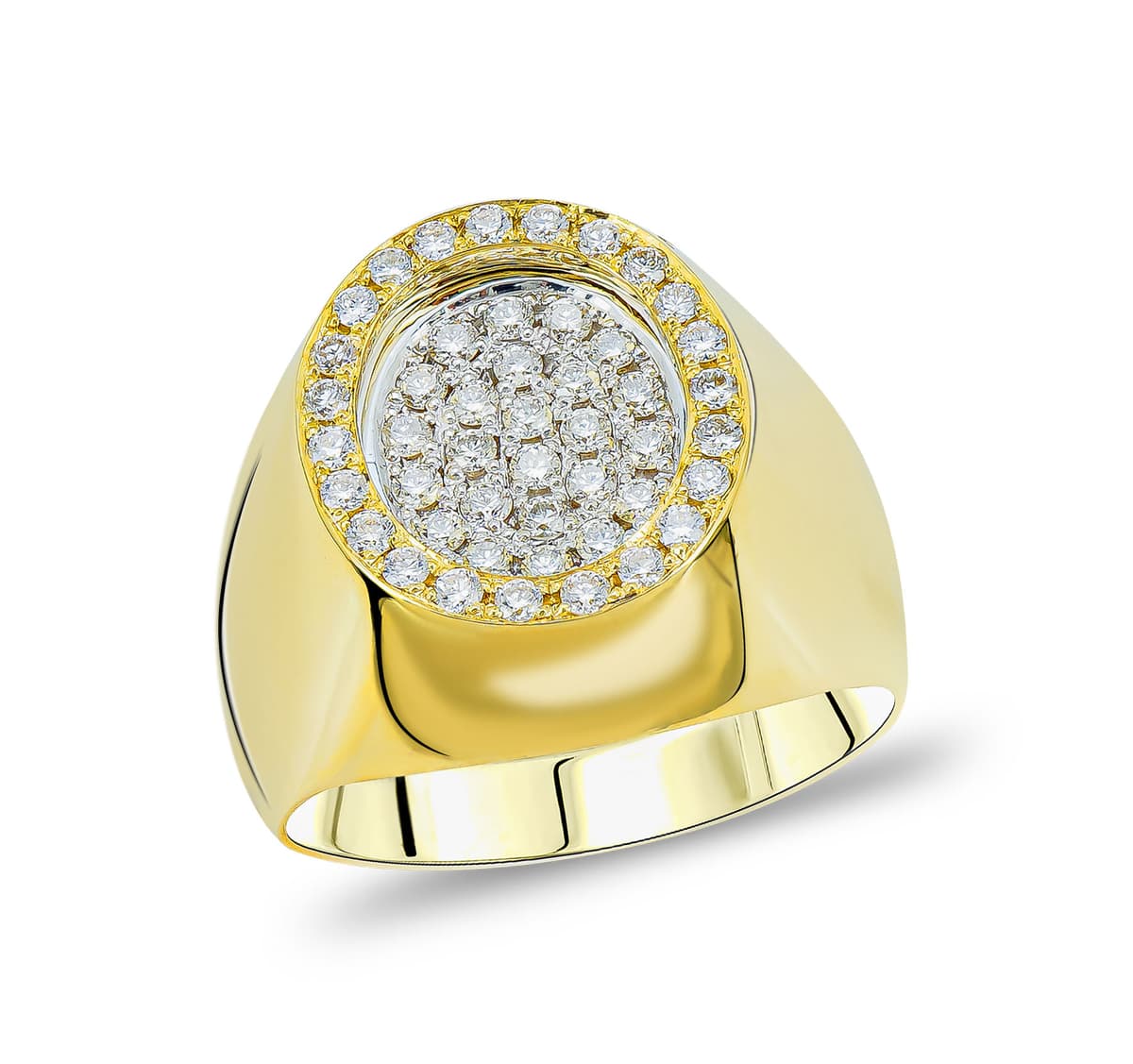 Δαχτυλίδι Chevalier με Διαμάντια Brilliant από Δίχρωμο Χρυσό 18 Καρατίων DX1487