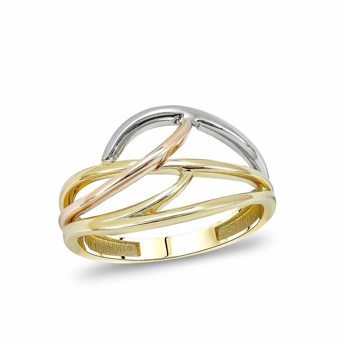 Δαχτυλίδι από Δίχρωμο Χρυσό 14 Καρατίων DX1668