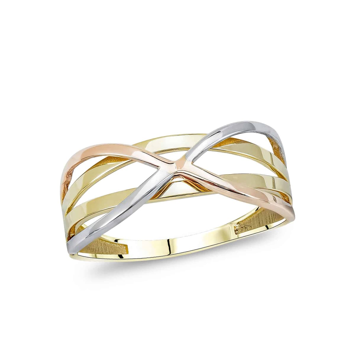 Δαχτυλίδι από Δίχρωμο Χρυσό 14 Καρατίων DX1676