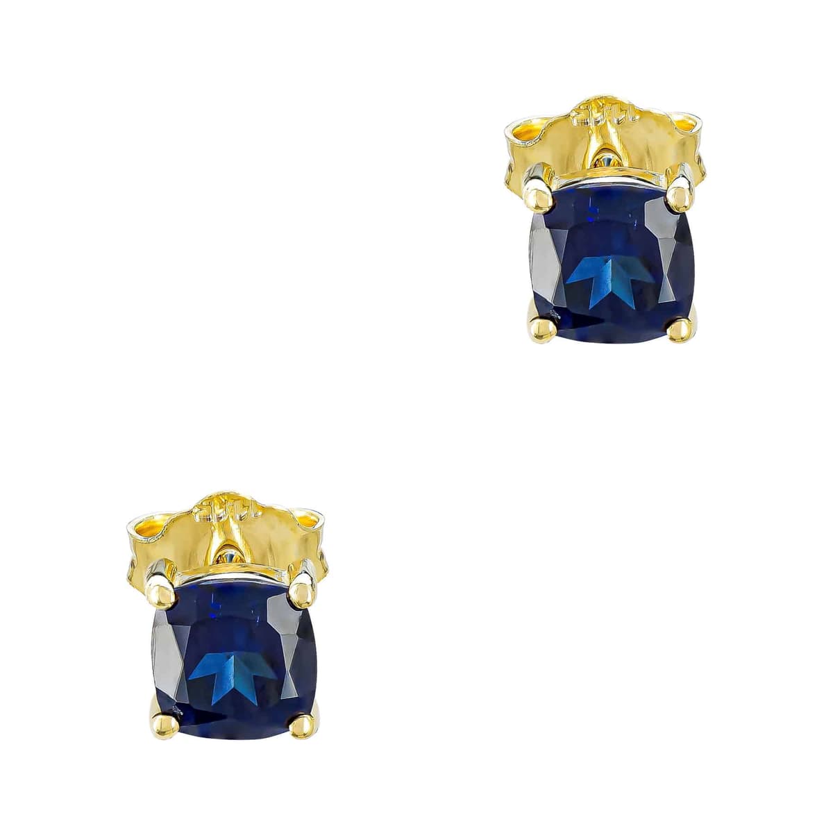 Σκουλαρίκια με Ζαφείρι από Κίτρινο Χρυσό 18 Καρατίων SK2188
