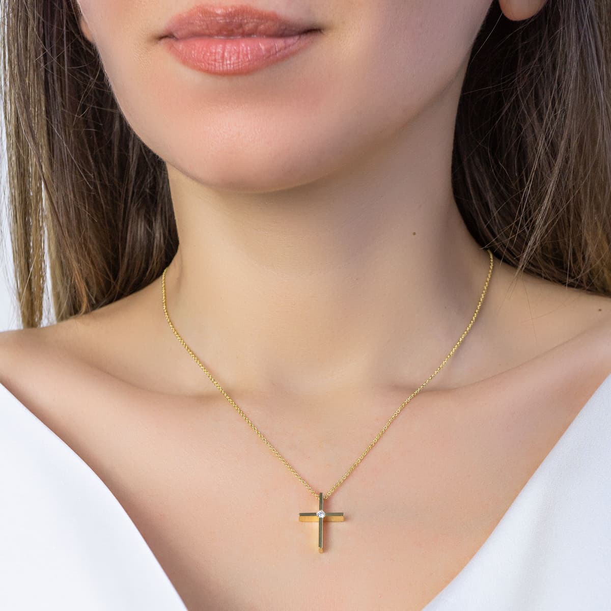 Girls' Baptism Crosses Gofas Gold