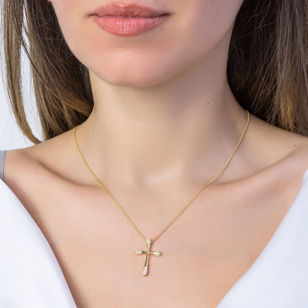 Girls' Baptism Crosses Gofas Gold