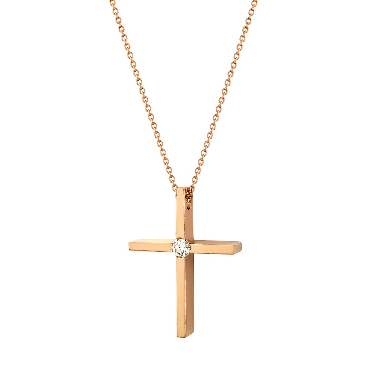 Girls' Baptism Crosses Gofas Rose Gold