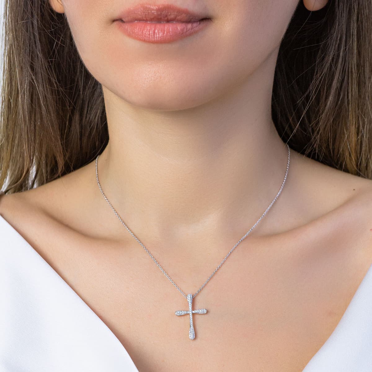 Girls' Baptism Crosses Gofas Silver