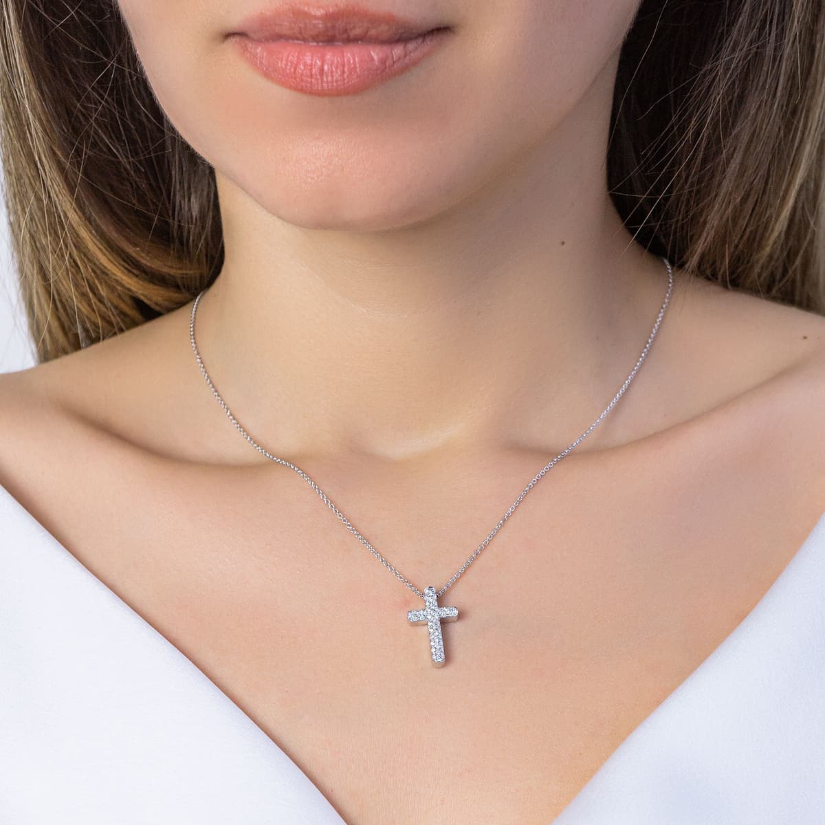 Girls' Baptism Crosses Gofas Silver