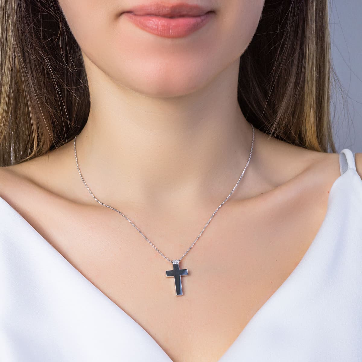 Girls' Baptism Crosses Gofas Silver