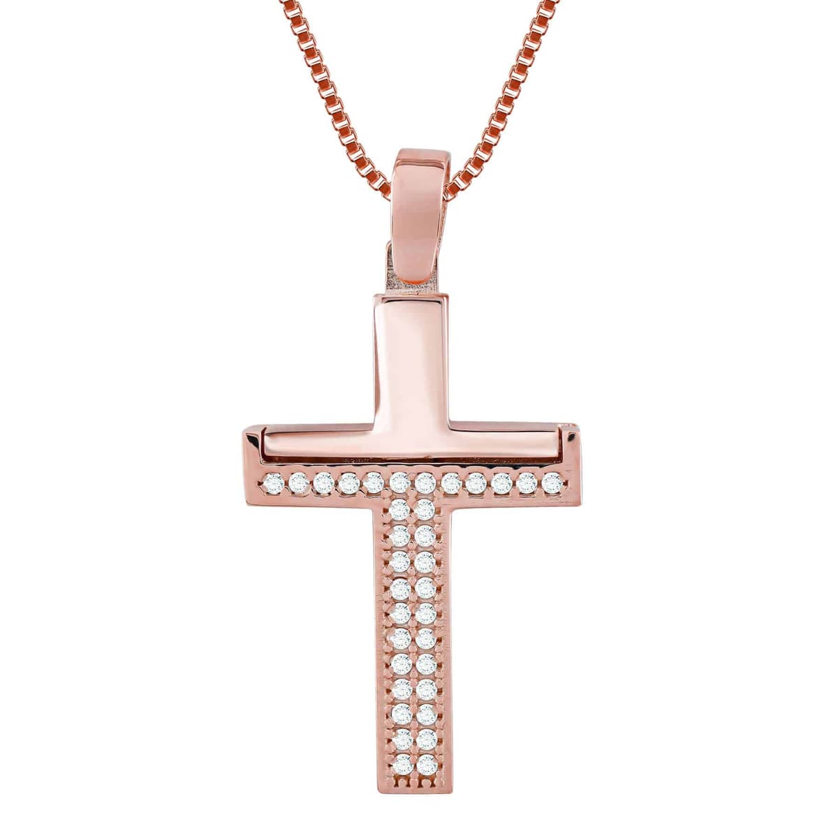 Girls' Baptism Crosses Gofas Rose Gold