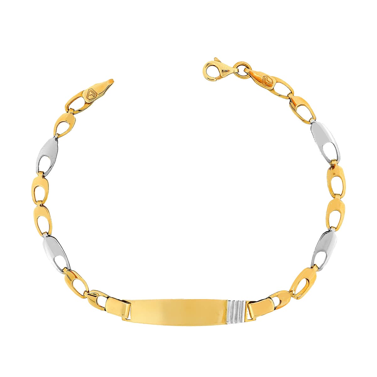 Παιδική Ταυτότητα από Δίχρωμο Χρυσό 14 Καρατίων TVR521