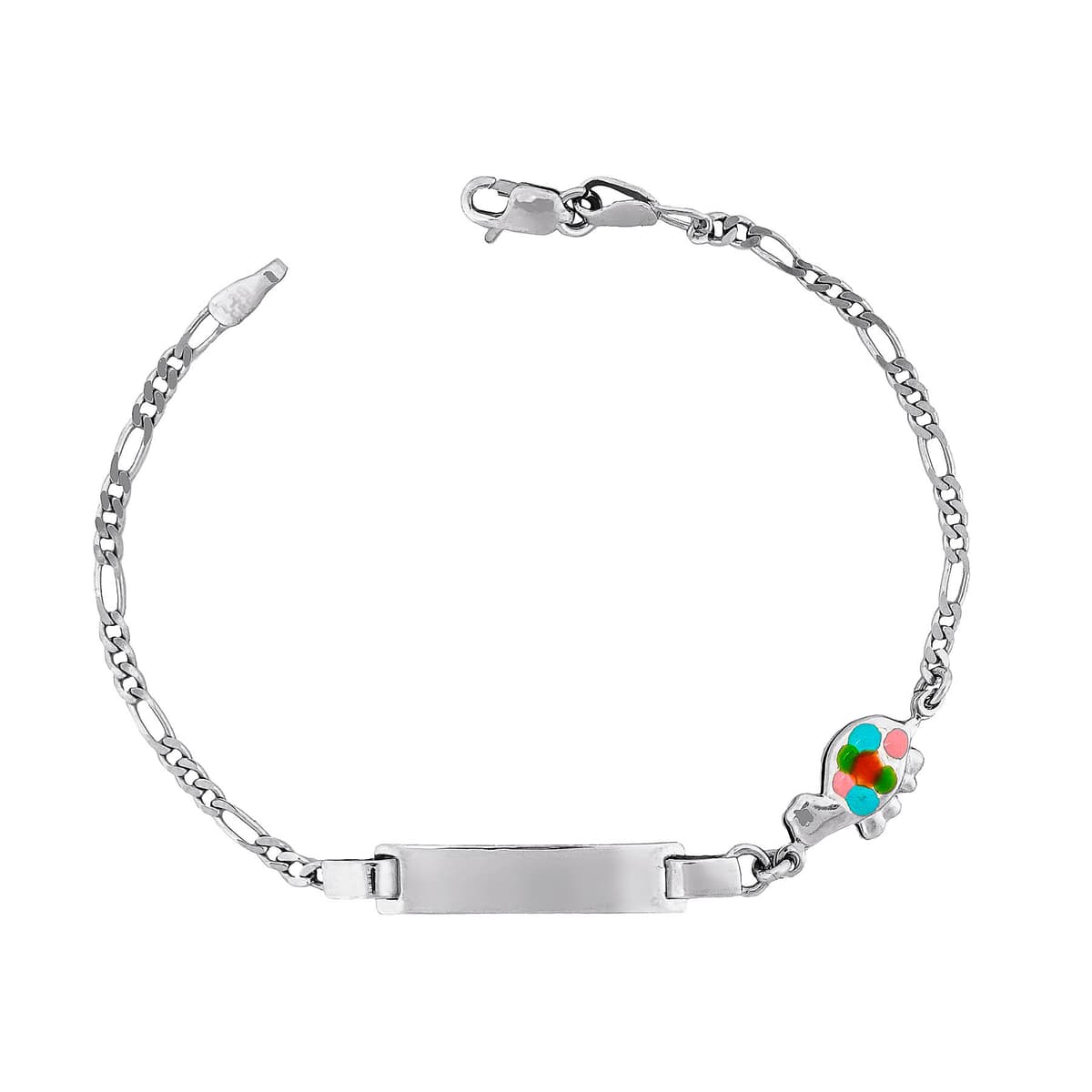 Παιδική Ταυτότητα από Λευκό Χρυσό 14 Καρατίων TVR523