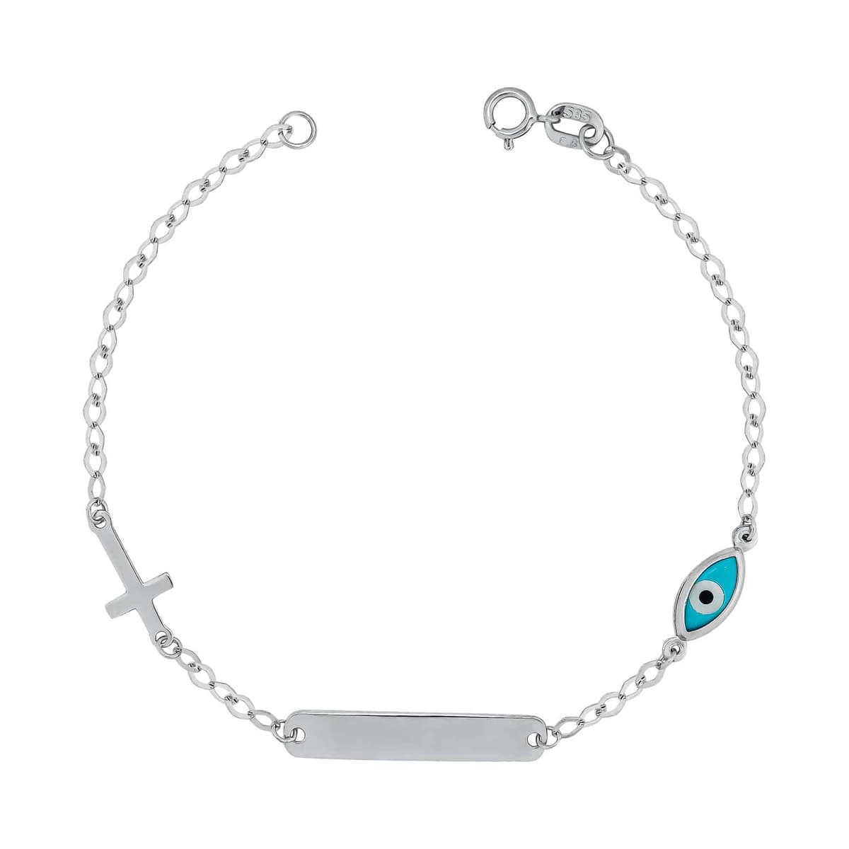 Παιδική Ταυτότητα από Λευκό Χρυσό 14 Καρατίων TVR579