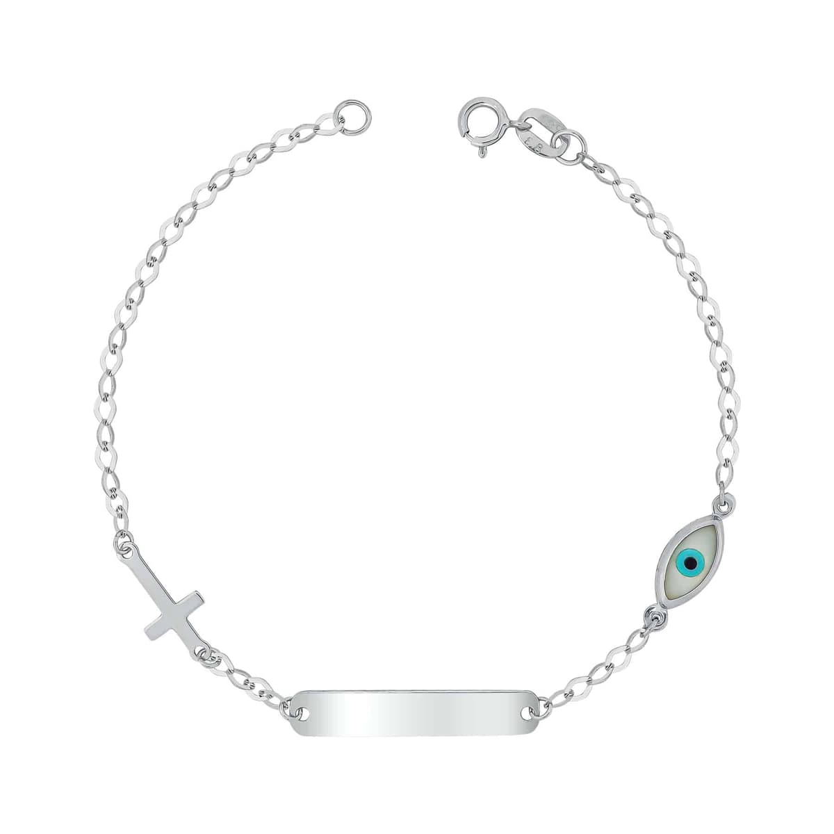 Παιδική Ταυτότητα από Λευκό Χρυσό 14 Καρατίων TVR584