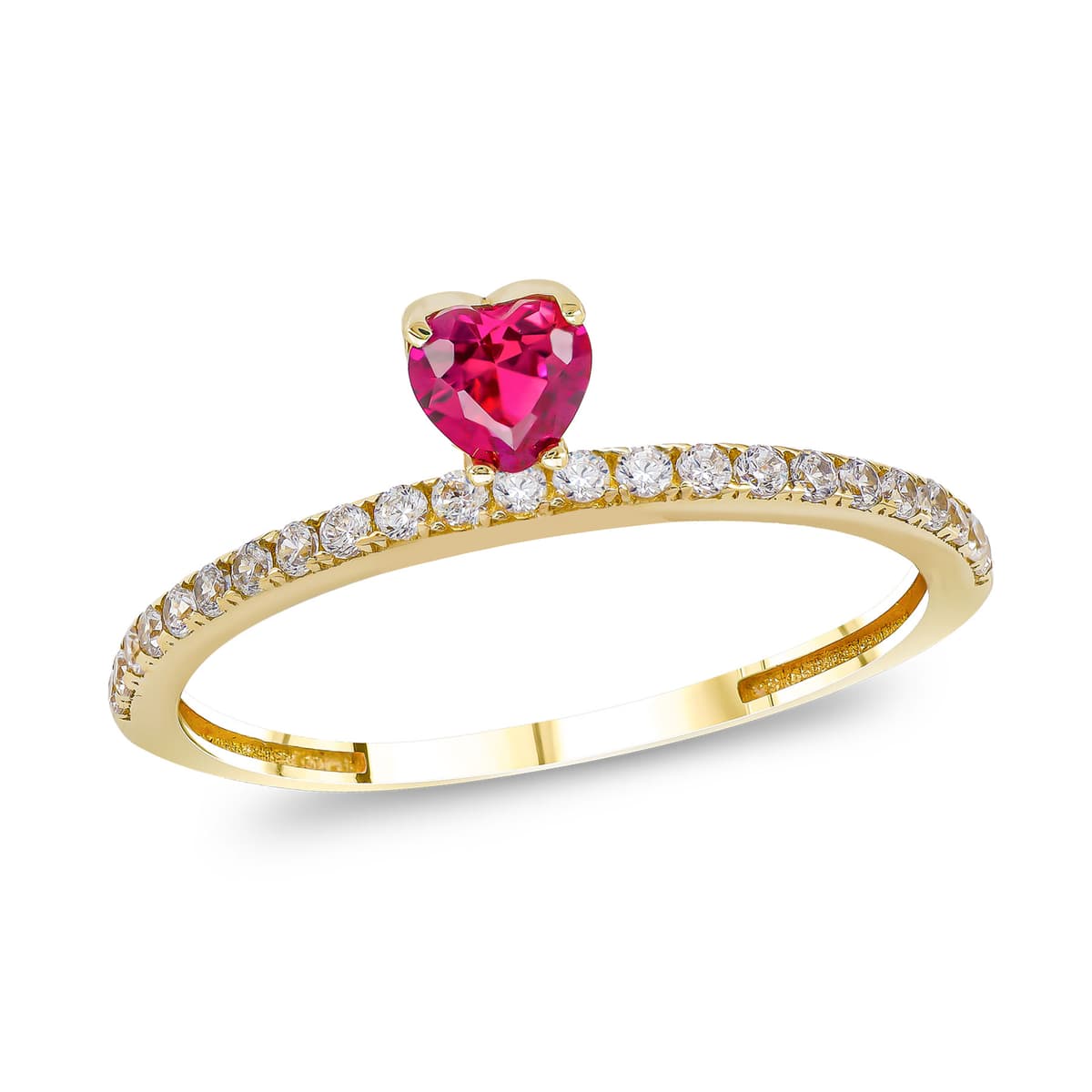 Δαχτυλίδι Καρδούλα απο Κίτρινο Χρυσό 14 Καρατίων DX090770