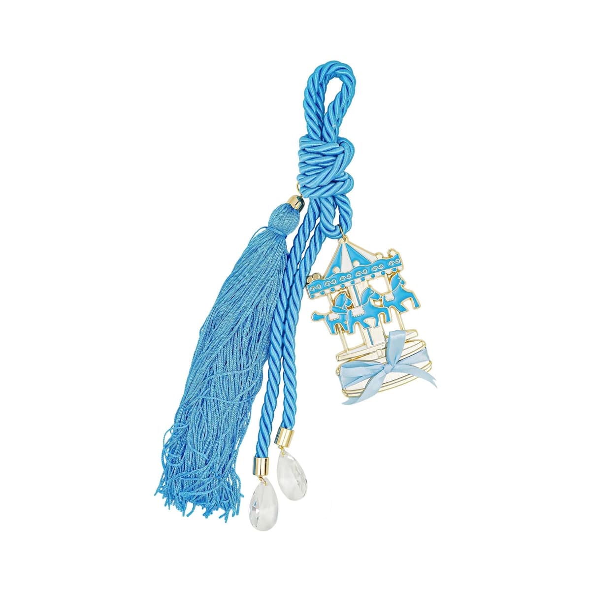 Γούρι με Καρουζέλ από Επιχρυσωμένο Ατσάλι GR468