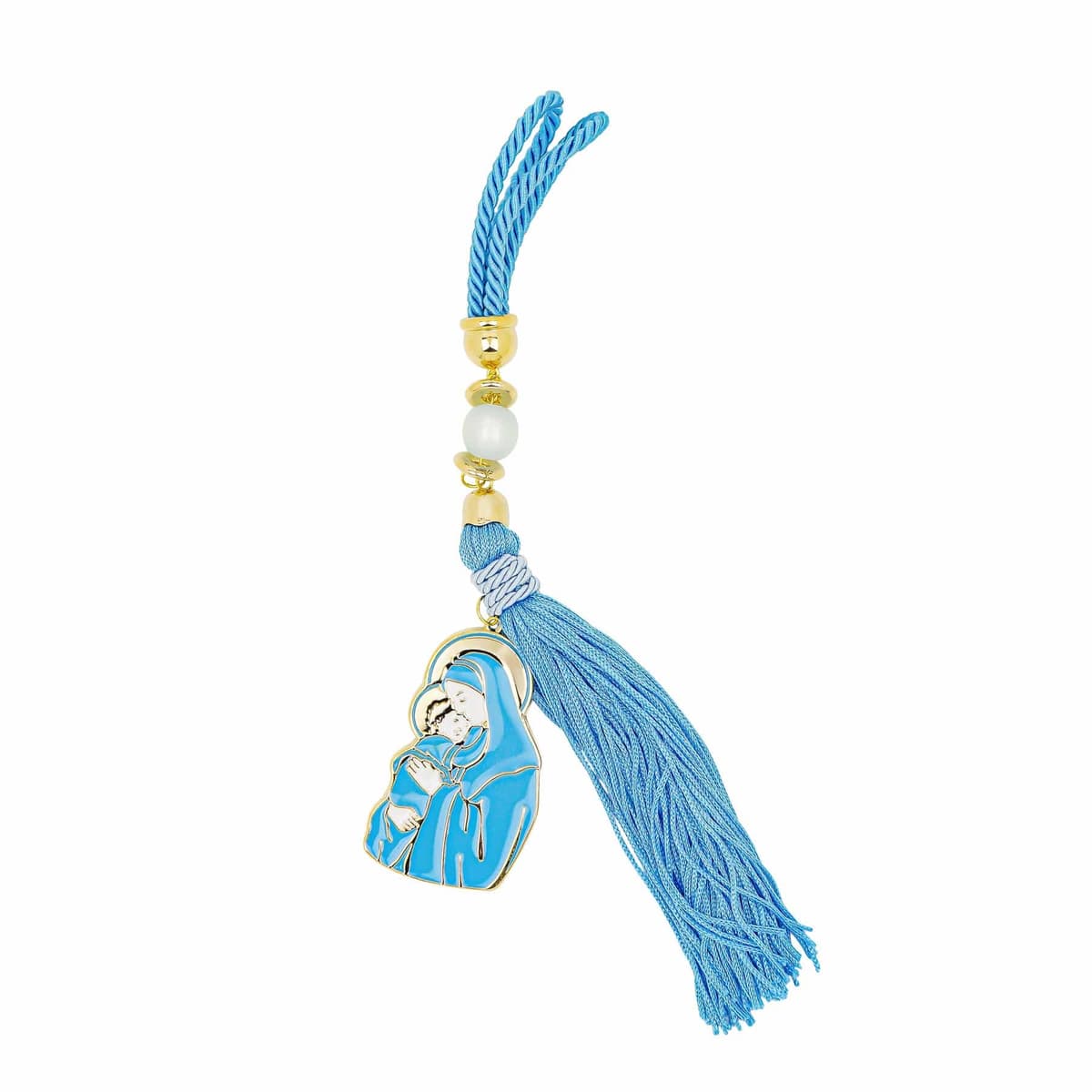 Γούρι με την Παναγία από Επιχρυσωμένο Ατσάλι GR475