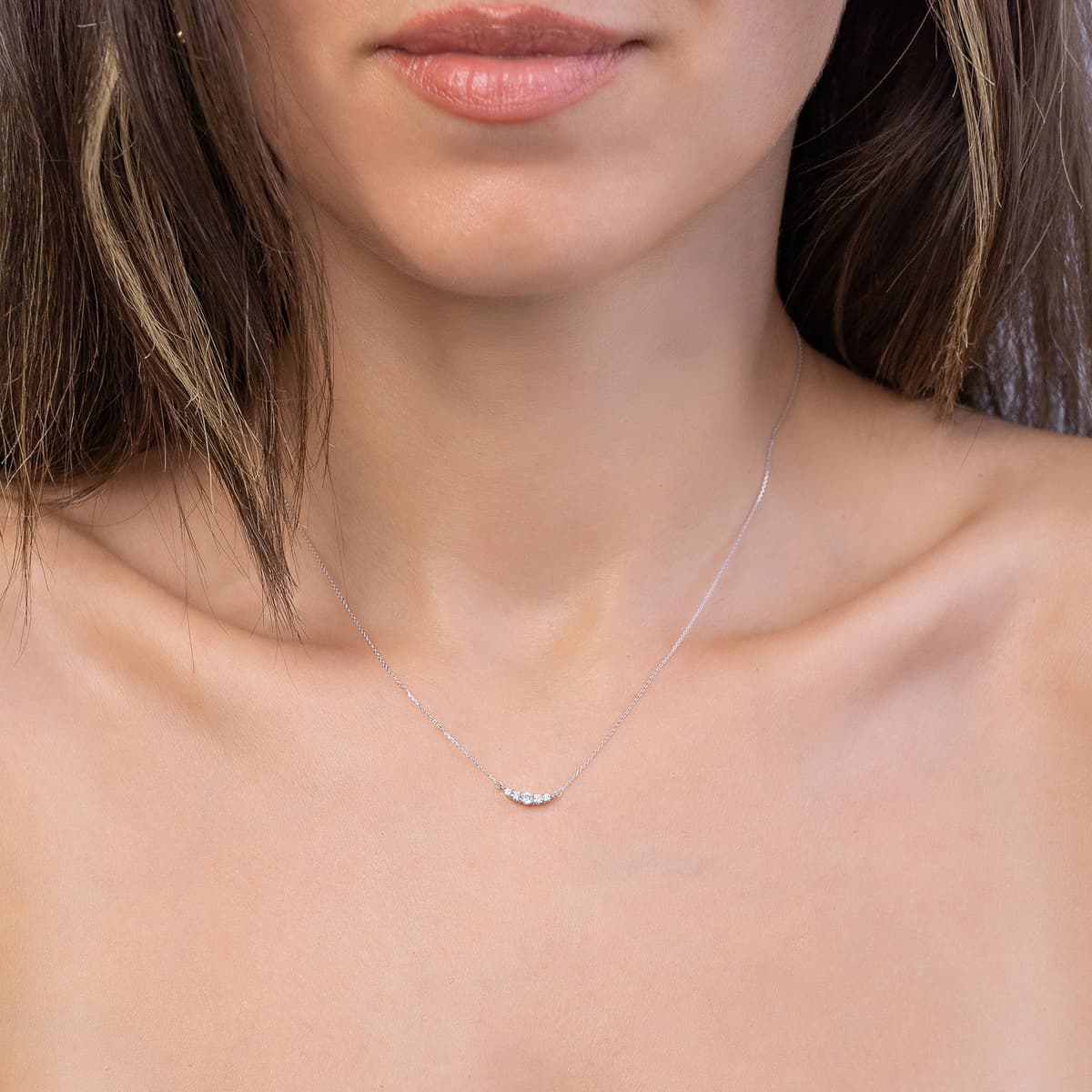 Women's Necklaces Diamond Group Silver