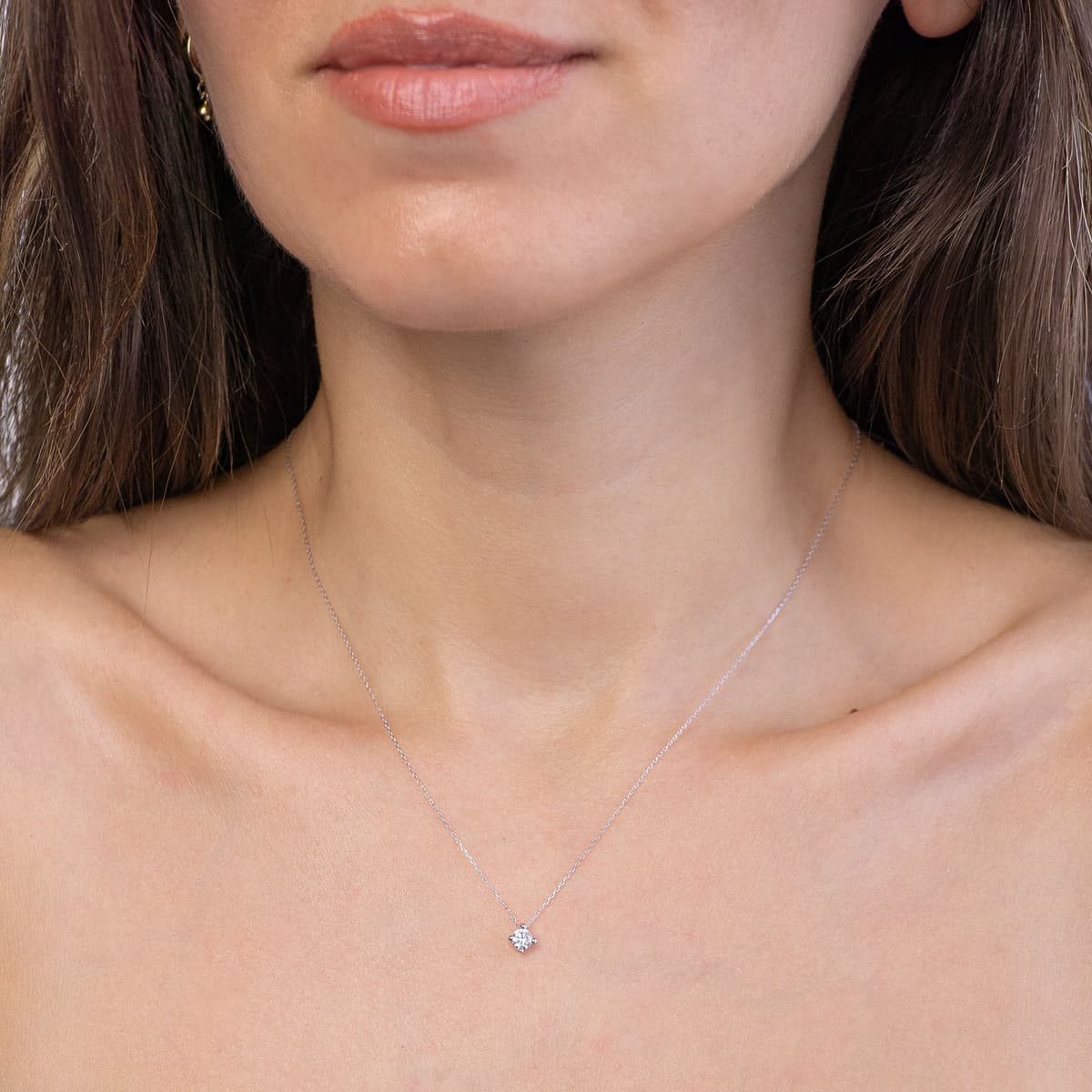 Women's Necklaces Diamond Group Silver