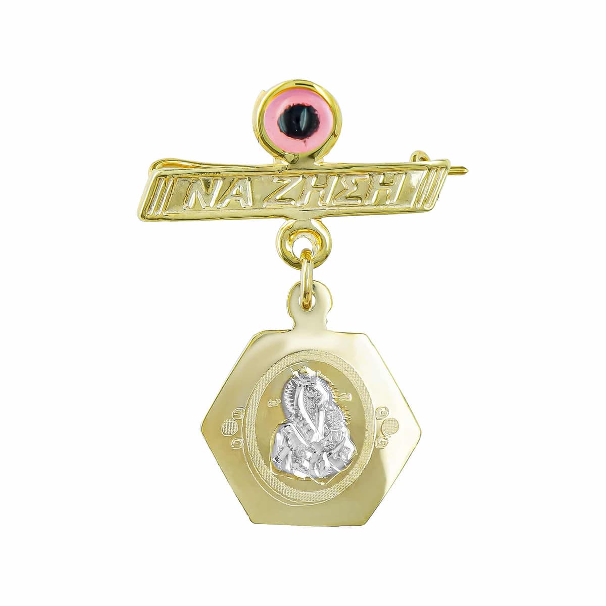 Παραμάνα Για Νεογέννητο Από Δίχρωμο Χρυσό 9 Καρατίων PR675