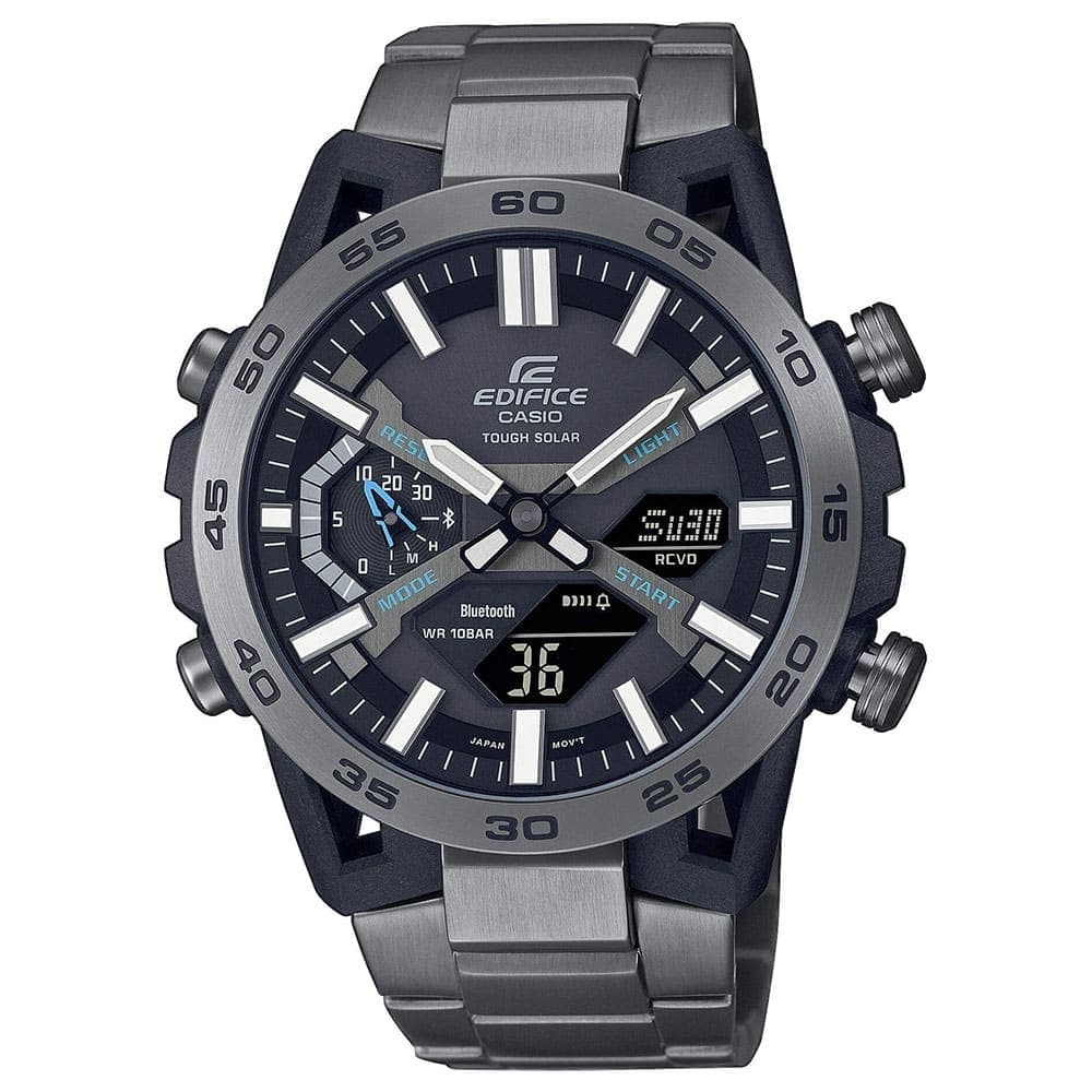 CASIO Edifice Solar Silver Stainless Steel Bracelet ECB-2000DC-1AEF