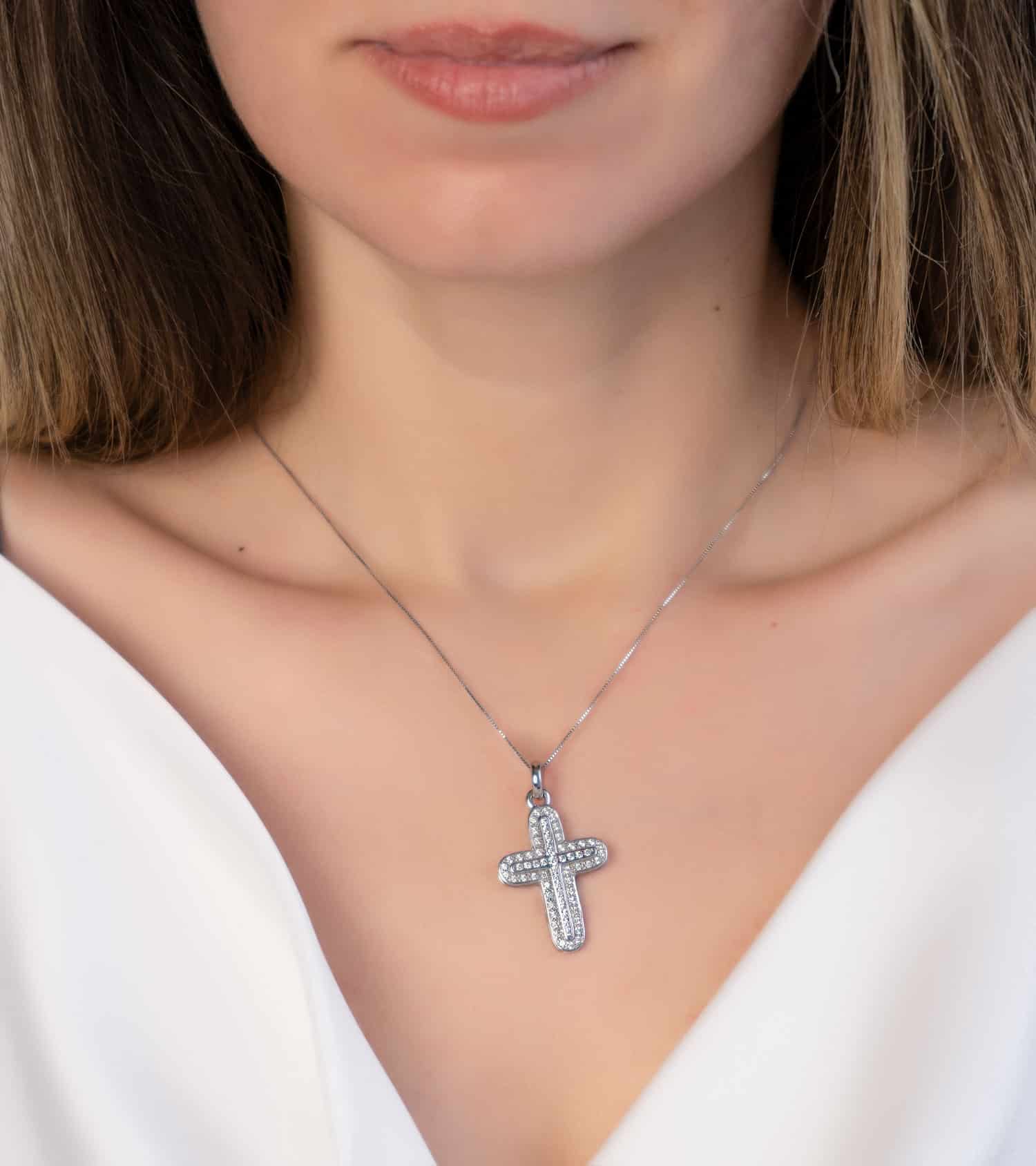 Girls' Baptism Crosses Gofas Silver