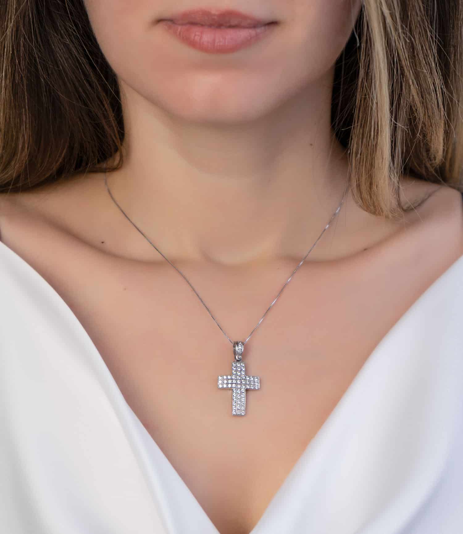 Girls' Baptism Crosses Gofas Silver